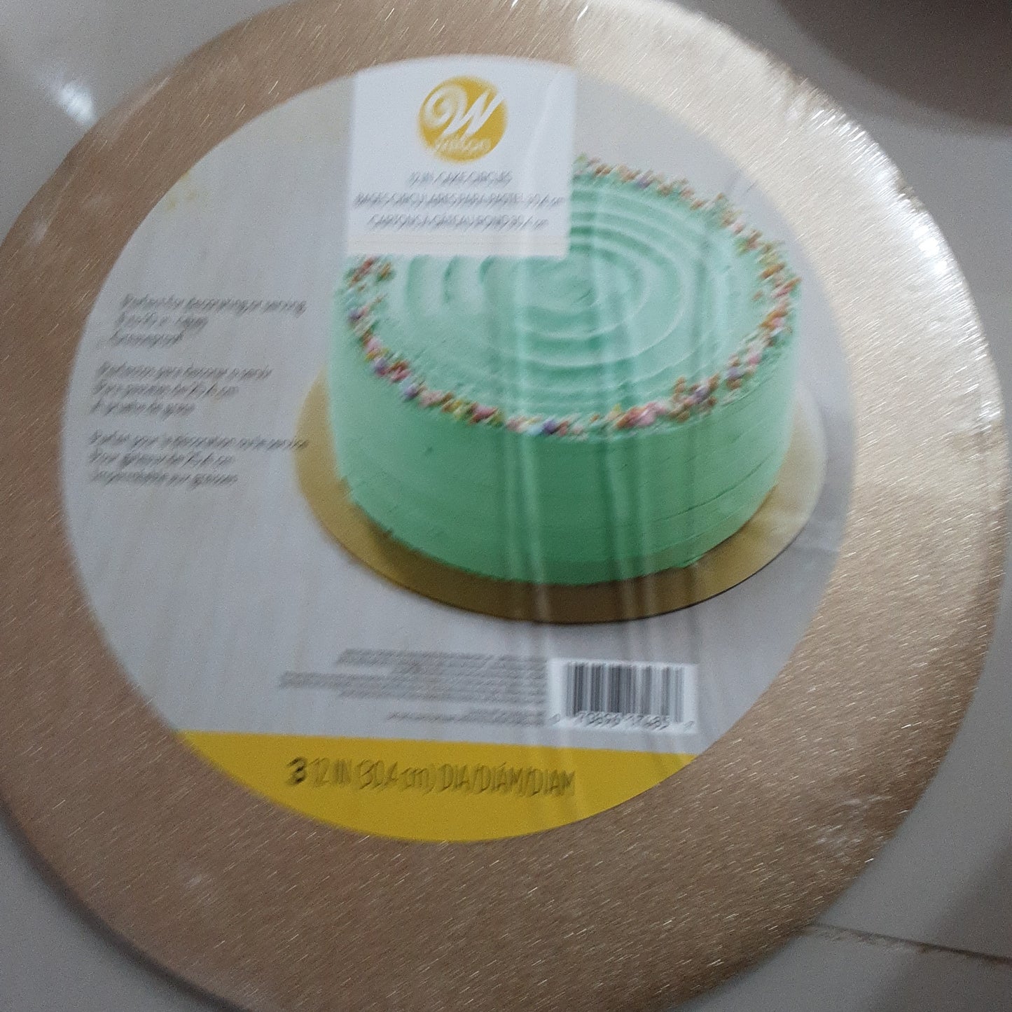 3 Redondetes dorados brillantina