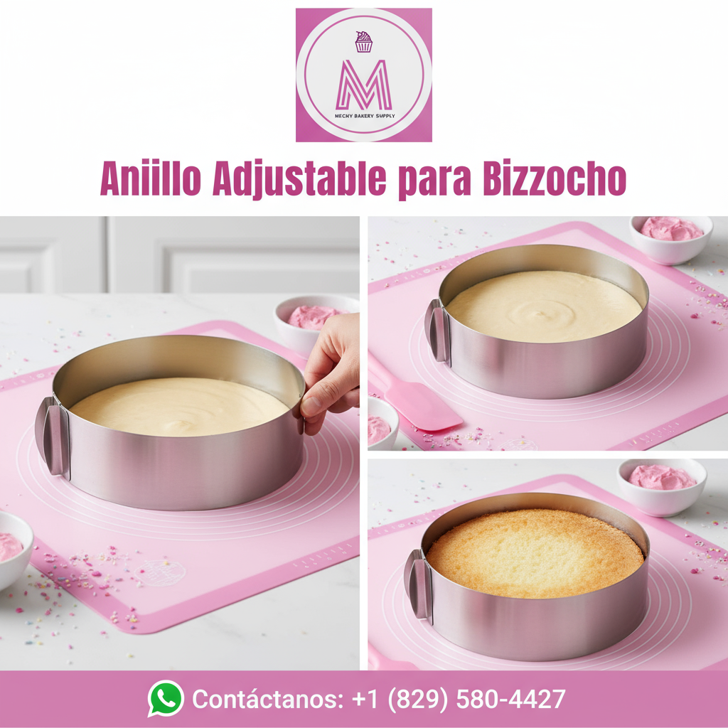 Imagen demostrativa - Cómo usar el Anillo Adjustable para Bizcocho