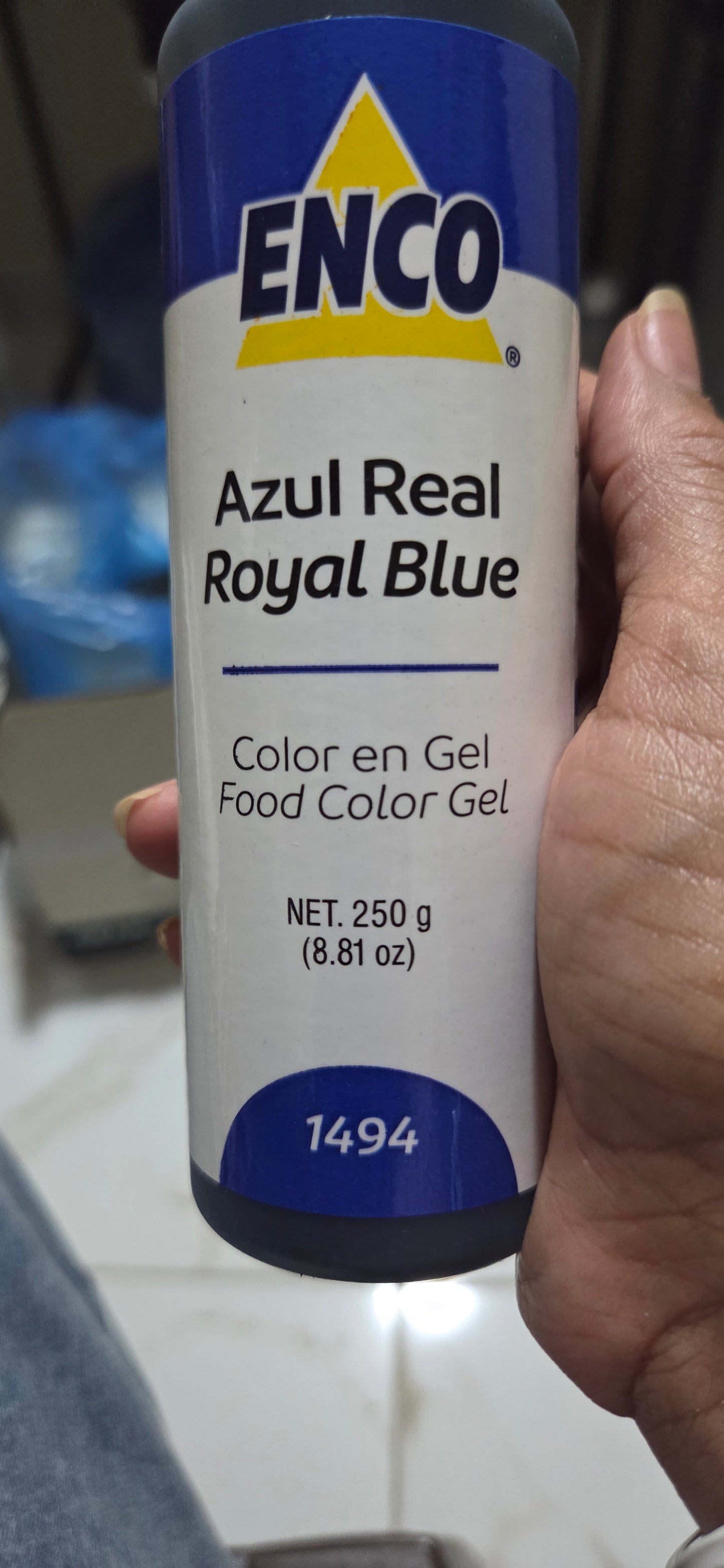 Color Azul real enco 8 onzas