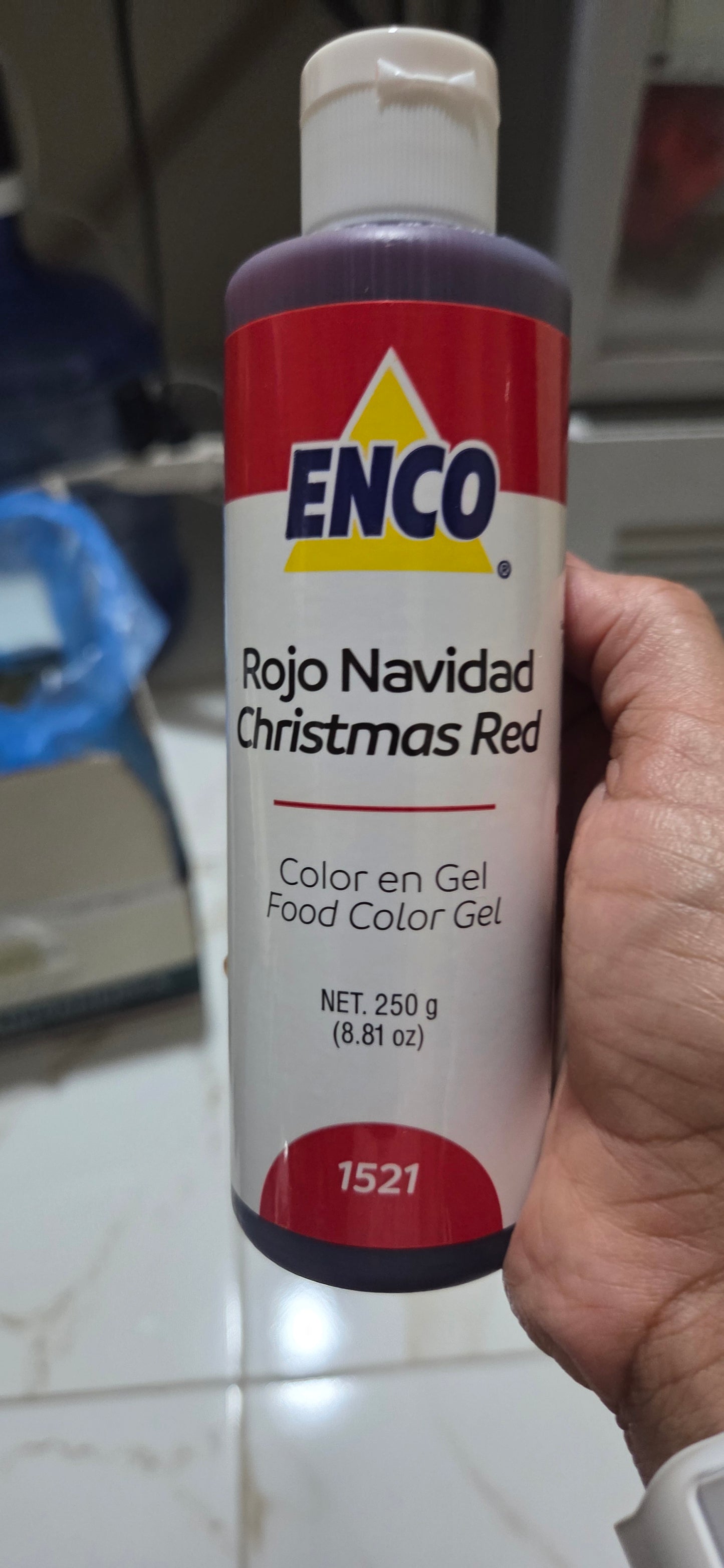 Colorante en gel rojo navidad