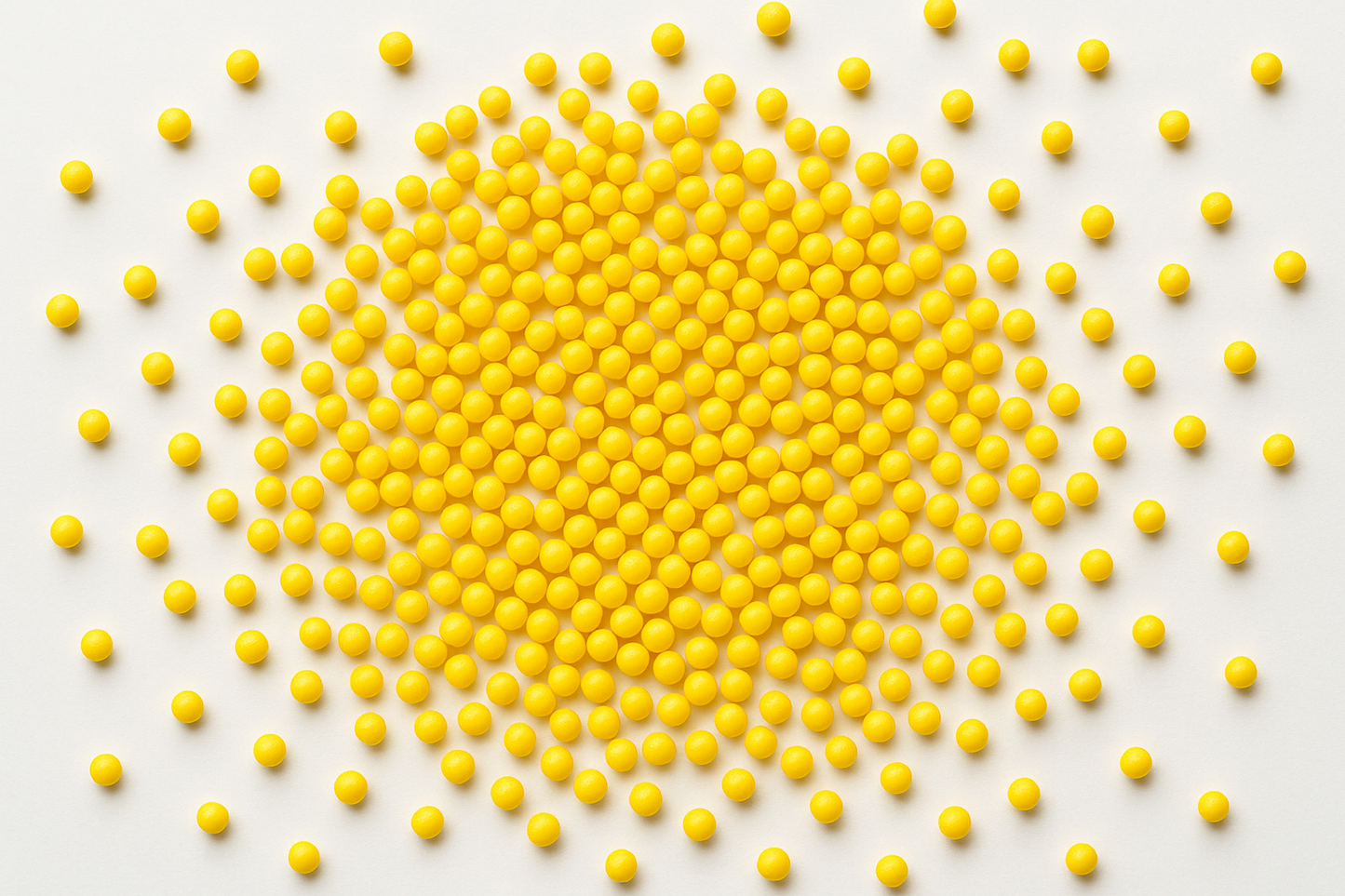Yellow decorative sprinkles