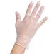 Guantes de vinilo desechables sin talco para servicios de alimentos