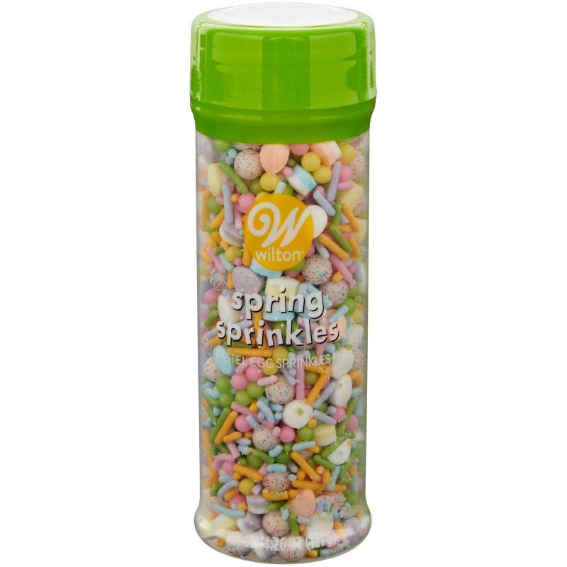 Mezcla para espolvorear huevos de pascua y jimmies con arcoíris pastel brillante, 4.26 oz.