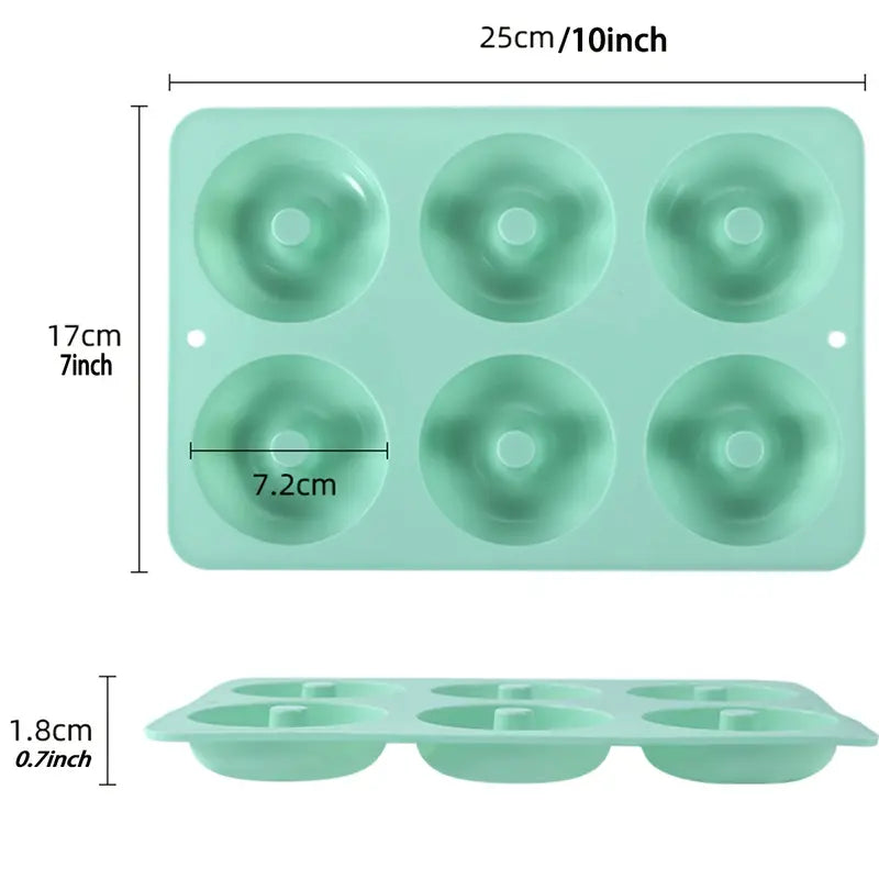molde de silicon para rosquillas de 6 cavidades