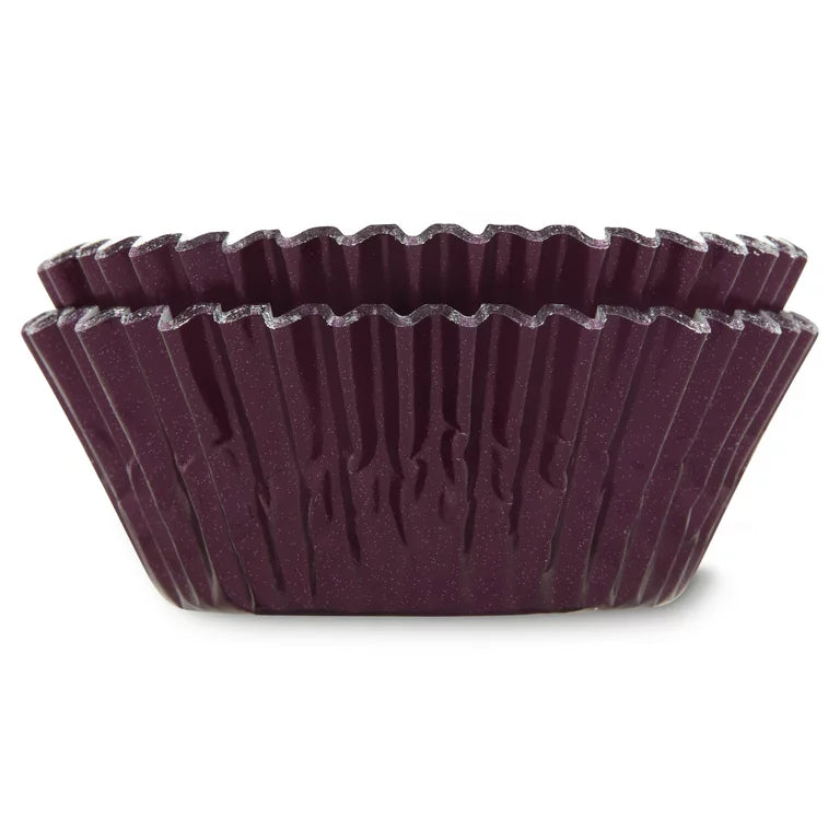 Forros para cupcakes, color rosa metálico, 24 unidades