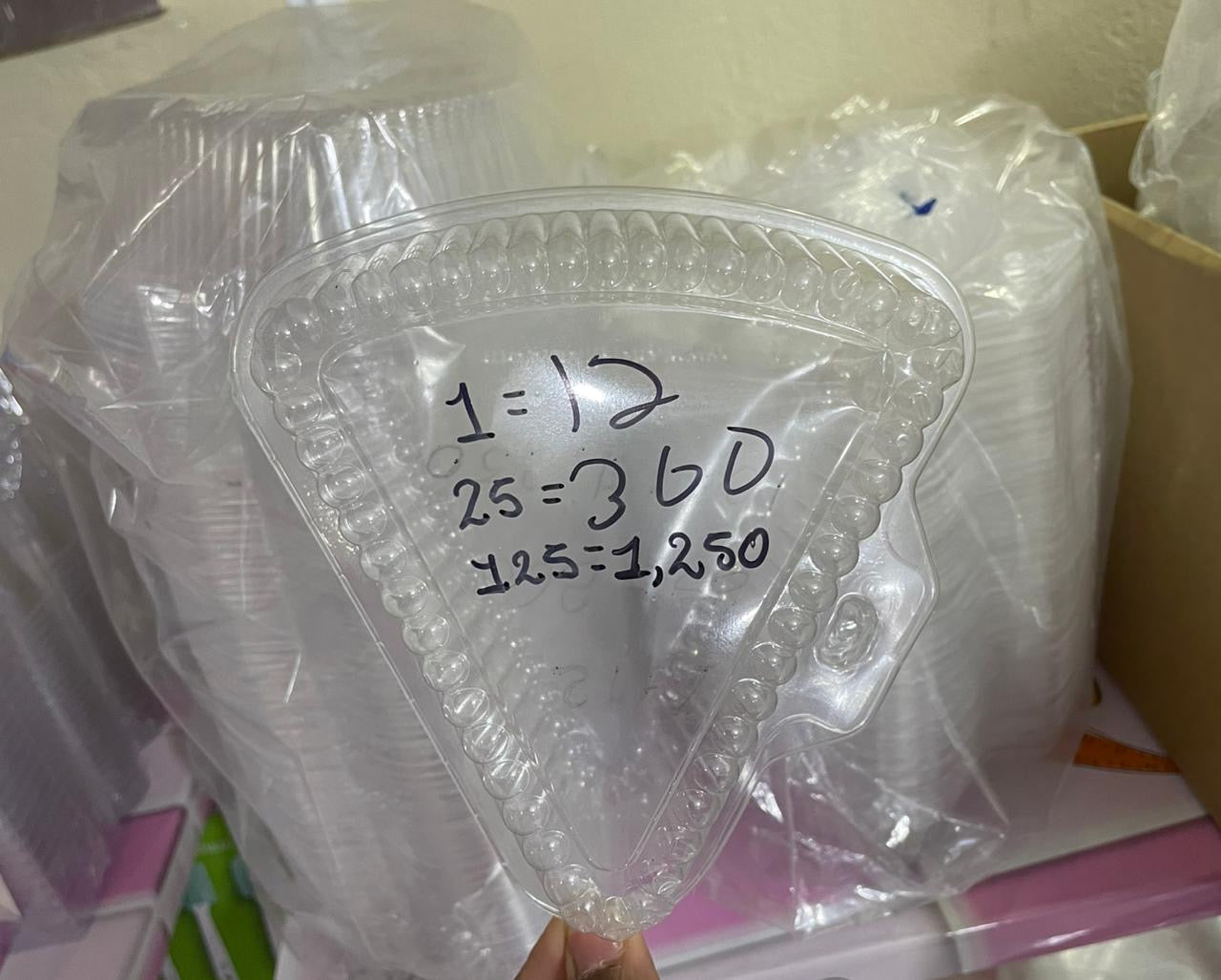 Envase plástico triángulo