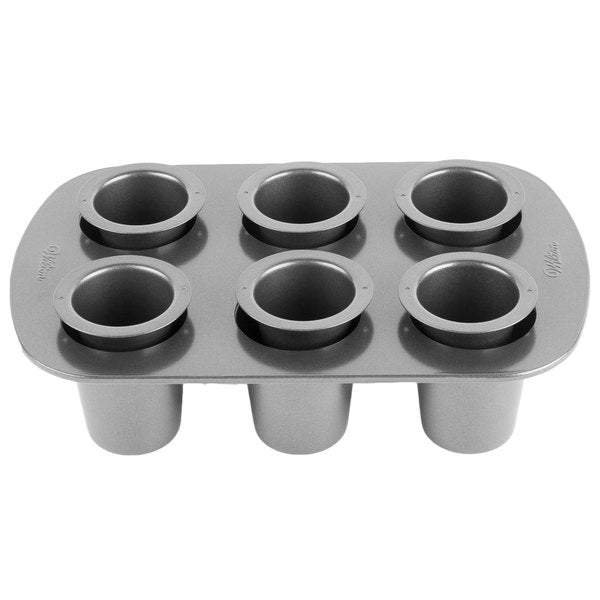 Molde para hornear vaso de chupito de acero antiadherente, 6 compartimentos