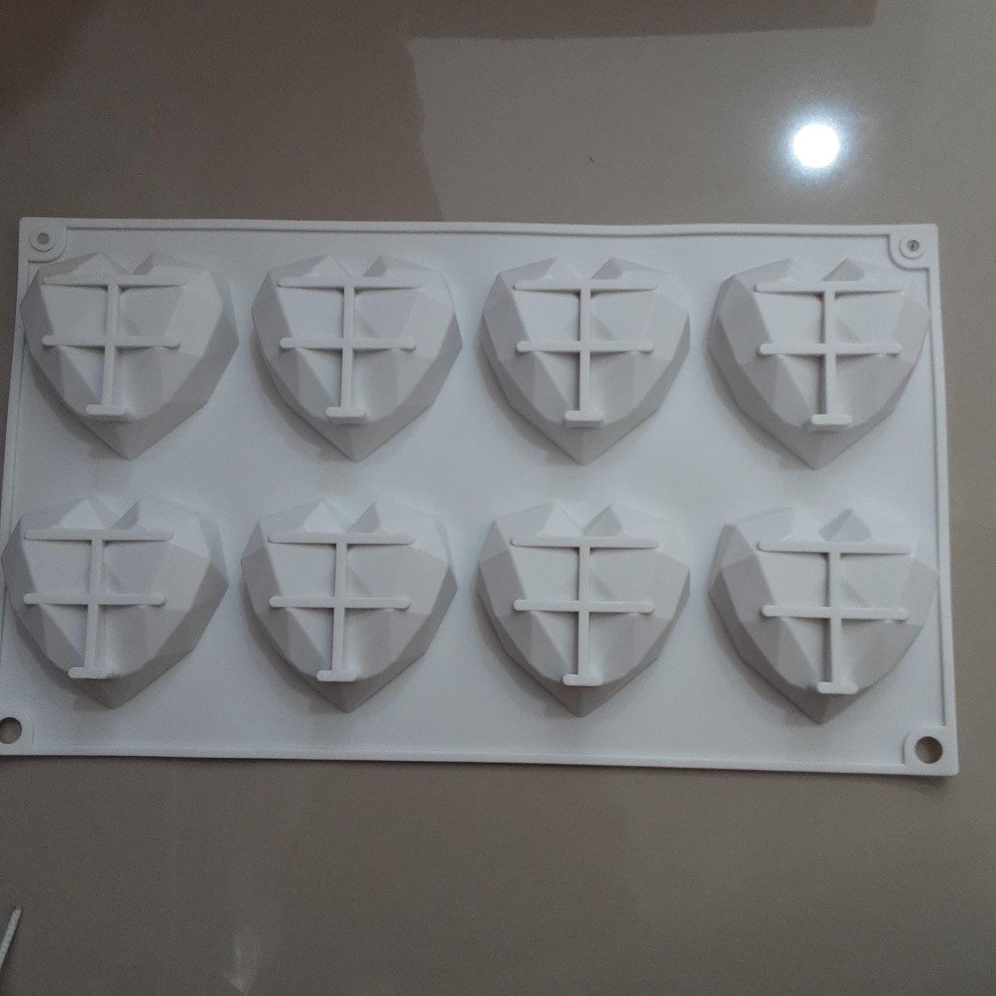 Molde de corazon blanco