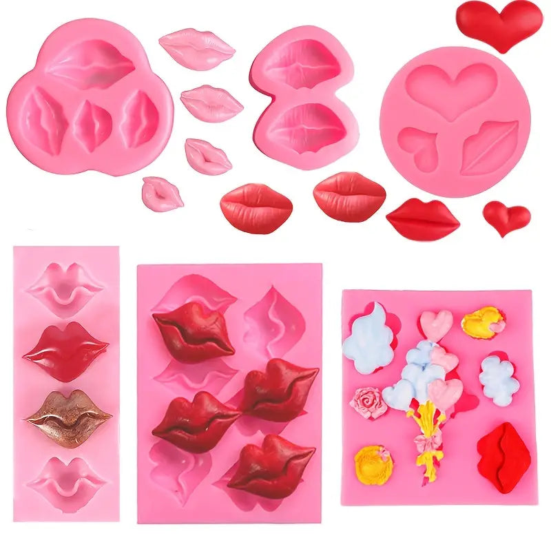 Juego de moldes de silicona para pasteles de San Valentín