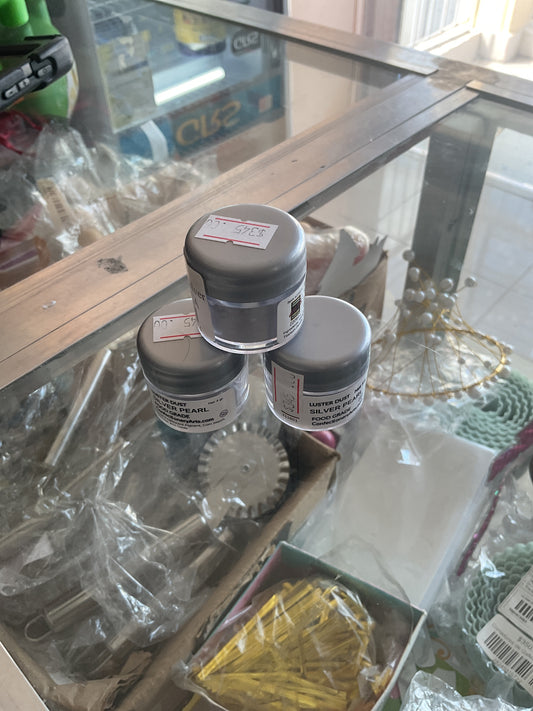 Brillantina comestible plateado