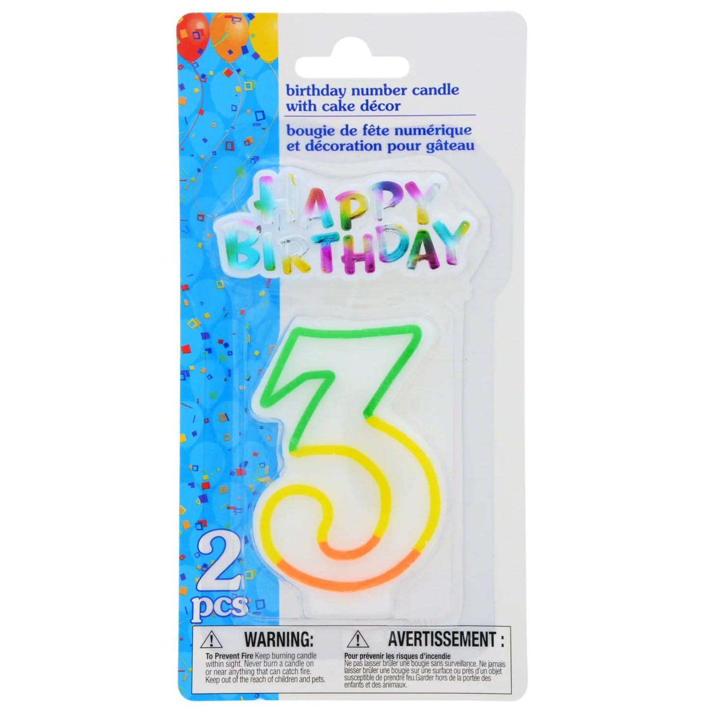 Velas Happy Birthday con decoración para pastel, 2 u. Conjuntos