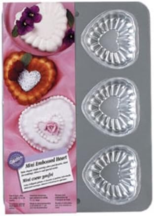 Mini sartén de corazón en relieve de 6 cavidades