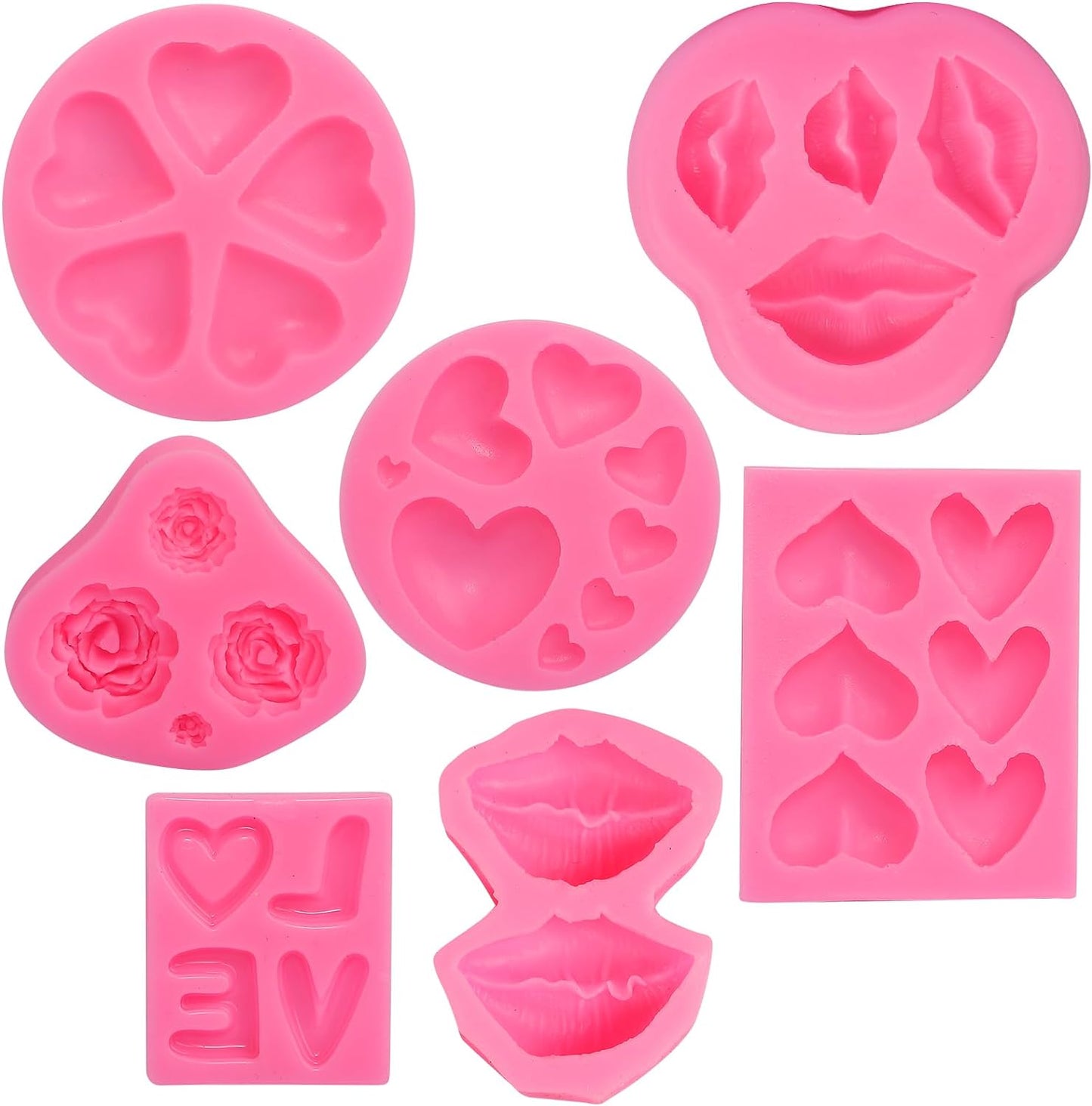 Juego de moldes de silicona para pasteles de San Valentín