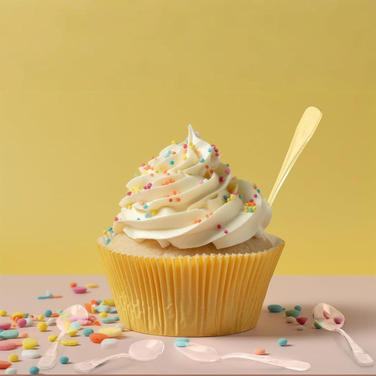 Cucharitas de Postre Transparentes 4" 50 Piezas