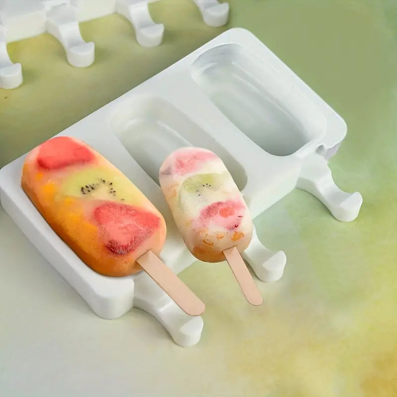 Moldes de silicona para helados de 3/4 piezas, moldes para paletas