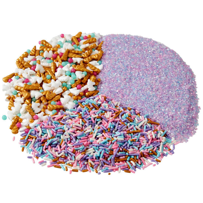 Mezcla de chispas de unicornio de 3 celdas con tapa giratoria, 1 oz.