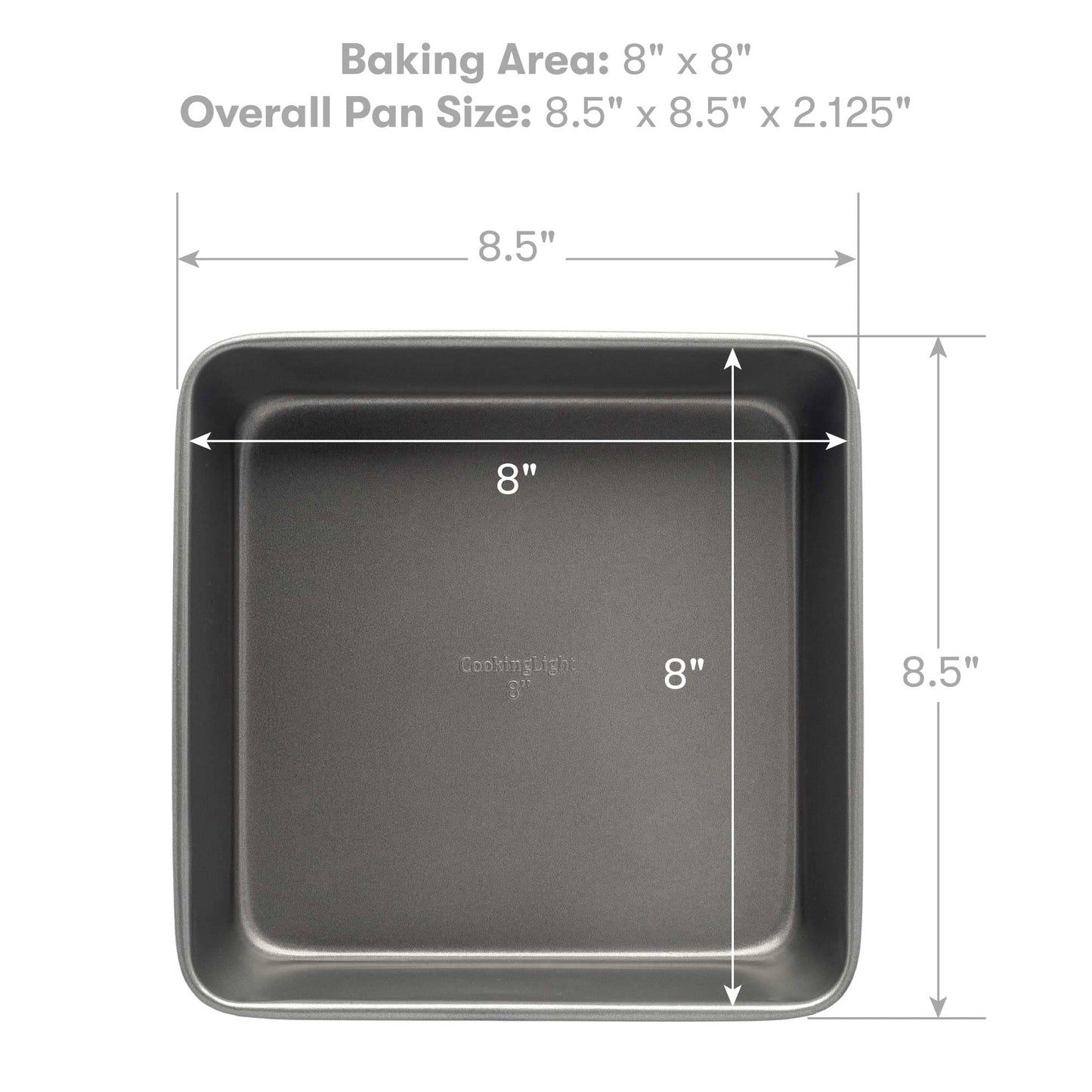 MOLDEN CUADRADO COOKING LIGHT 8 X 8