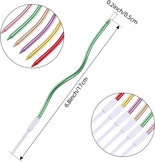 velas en espiral para pastel de cumpleaños set de 6 & 1 unidad