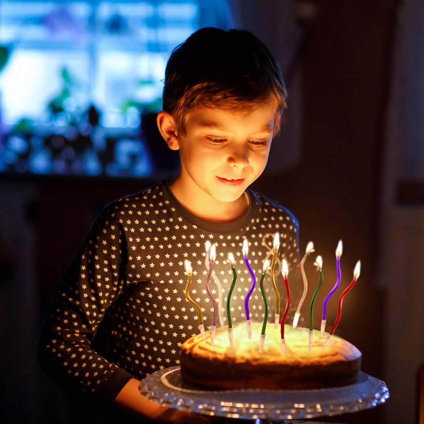 velas en espiral para pastel de cumpleaños set de 6 & 1 unidad