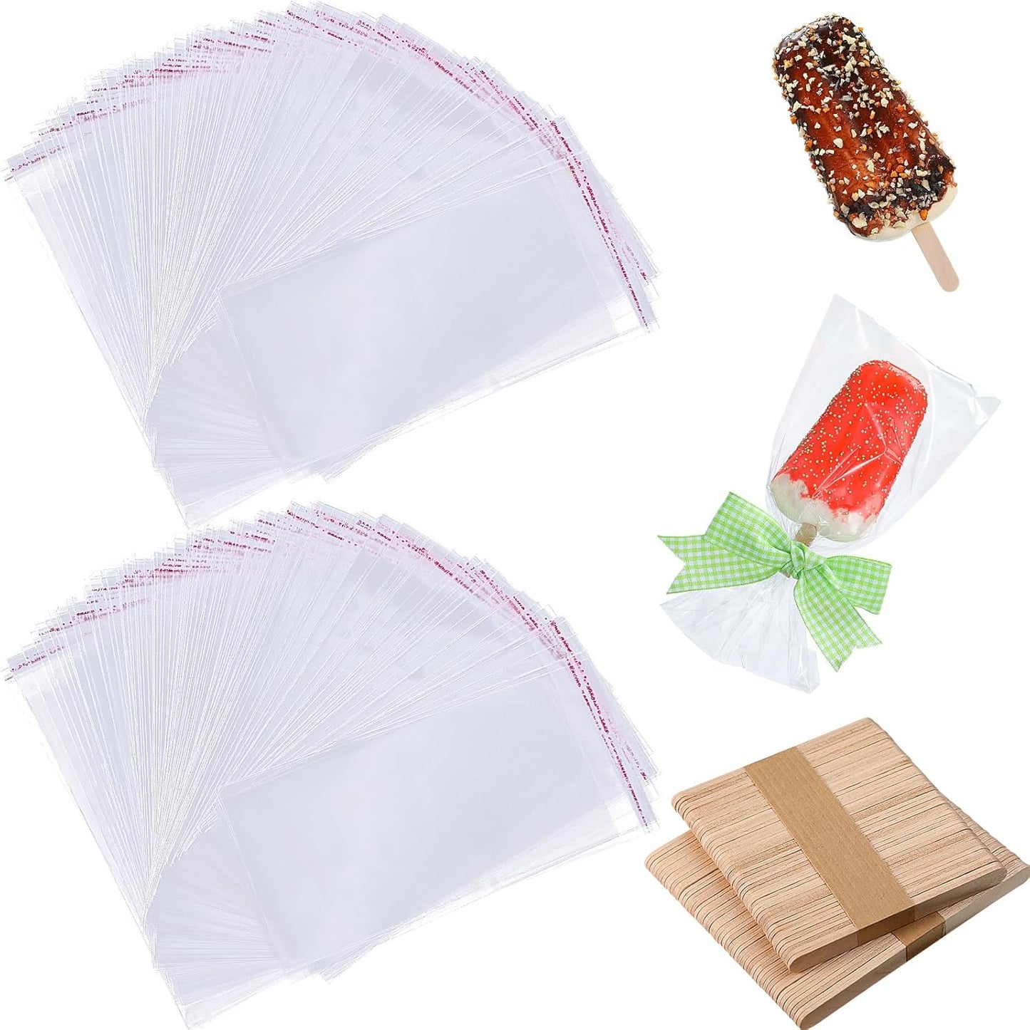 Funda Para Helado de Paleta  4.49 " 50 Paquete