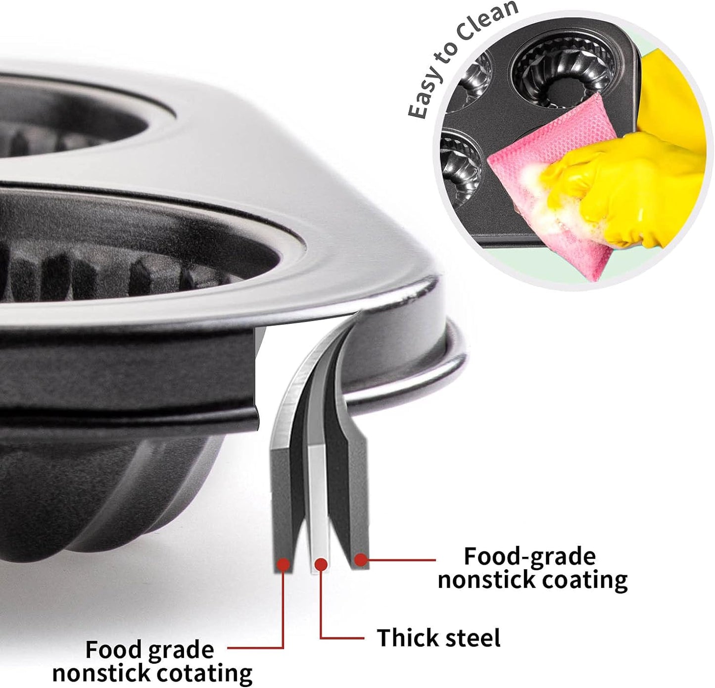 Mini molde para tartas 6 cavidades