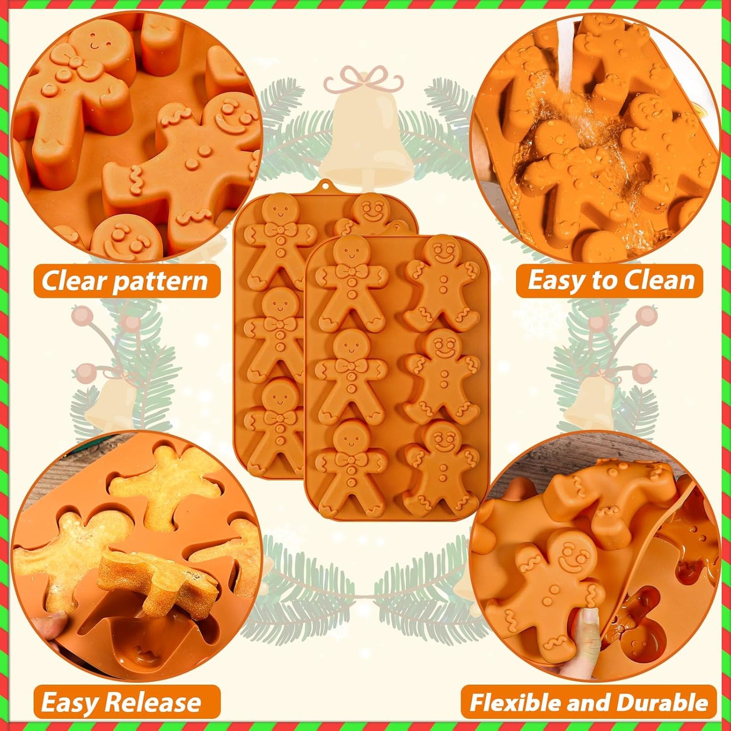 Molden para galletas de jengibre 6 cavidades