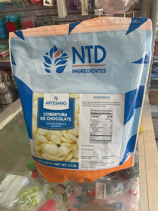 Cobertura de chocolate blanco 2.2 LB