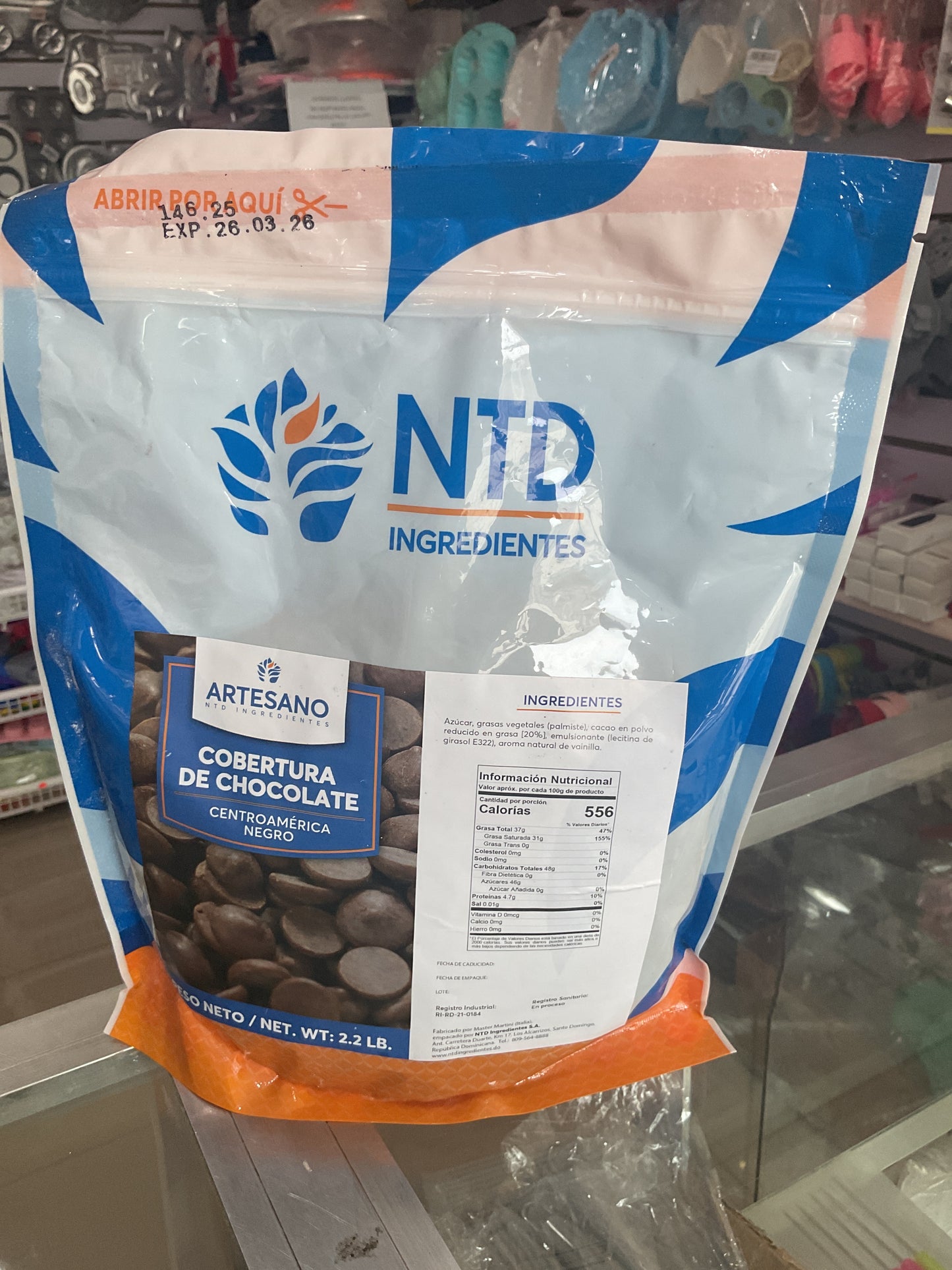 Cobertura de chocolate negro 1 lb