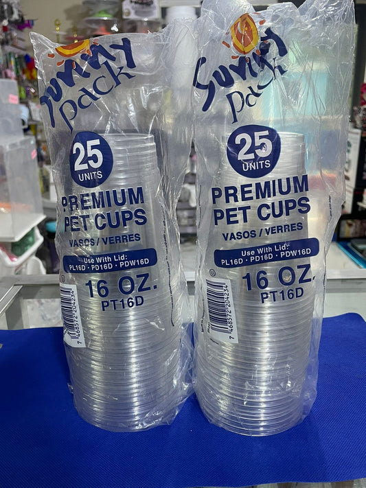 Vasos plastico 16 oz