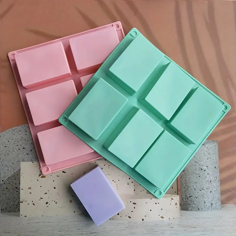 Molde de silicona cuadrado de 6 rejilla