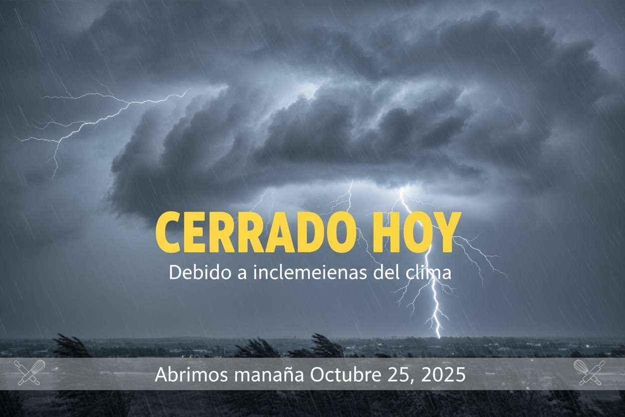 Anuncio de cierre por clima - Octubre 25