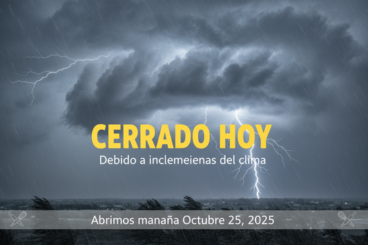 Anuncio de cierre por clima - Octubre 25