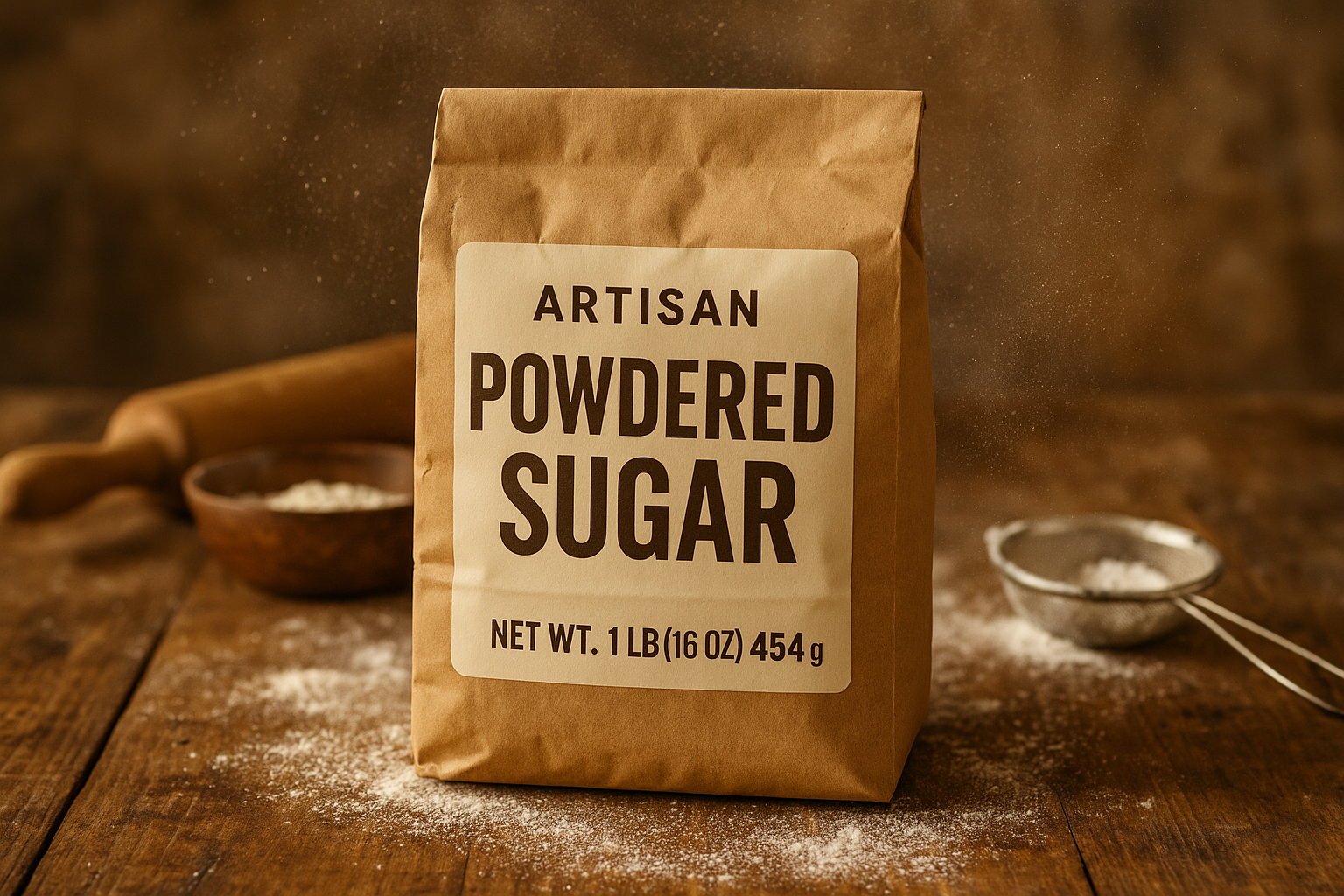 Azúcar Pulverizada Artesano - Ambiente Rústico