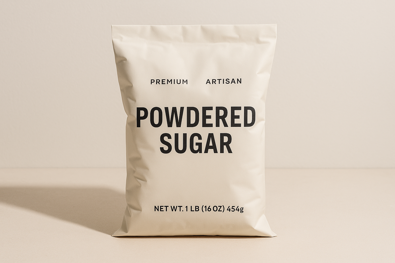 Azúcar Pulverizada Artesano - Estilo Minimalista