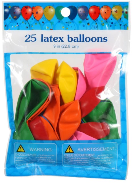Globos de látex de colores