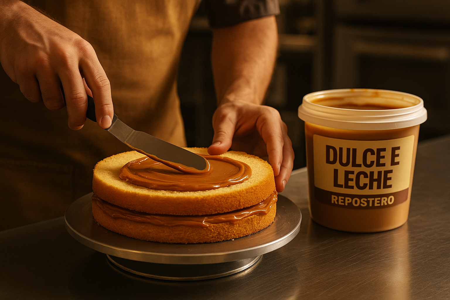 Bizcocho relleno con Dulce de Leche