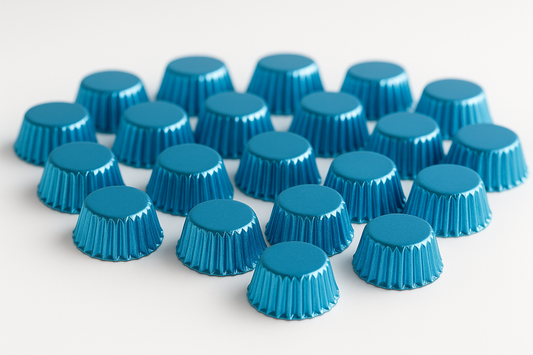 Capacillos de aluminio azul pequeños - 20 unidades