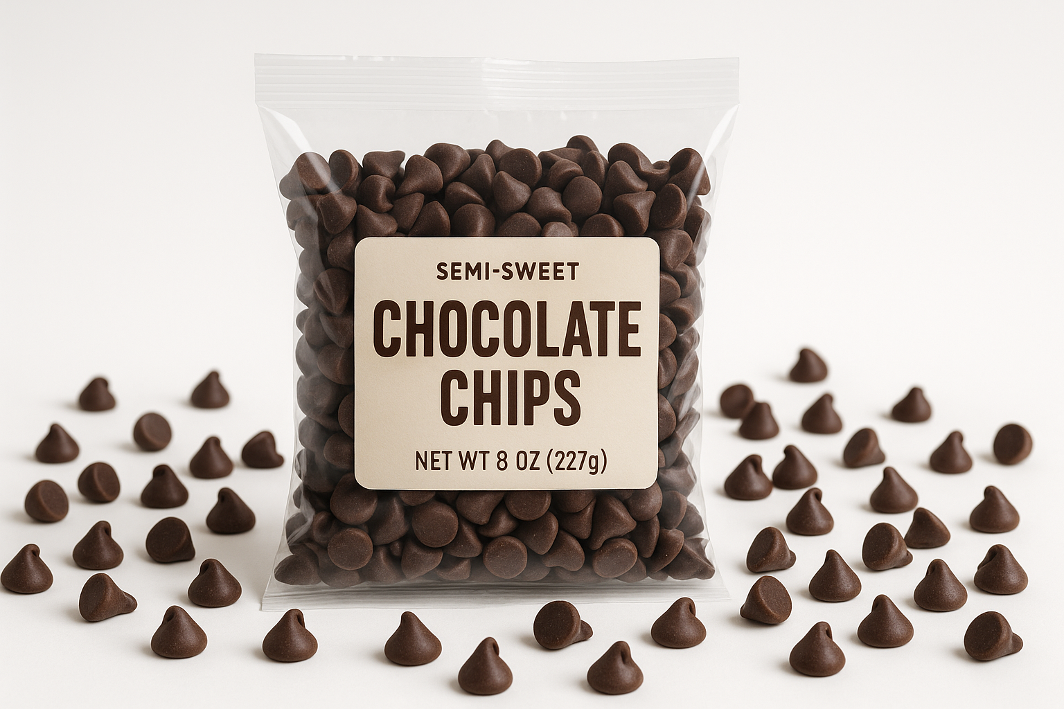 Chispas de chocolate en empaque