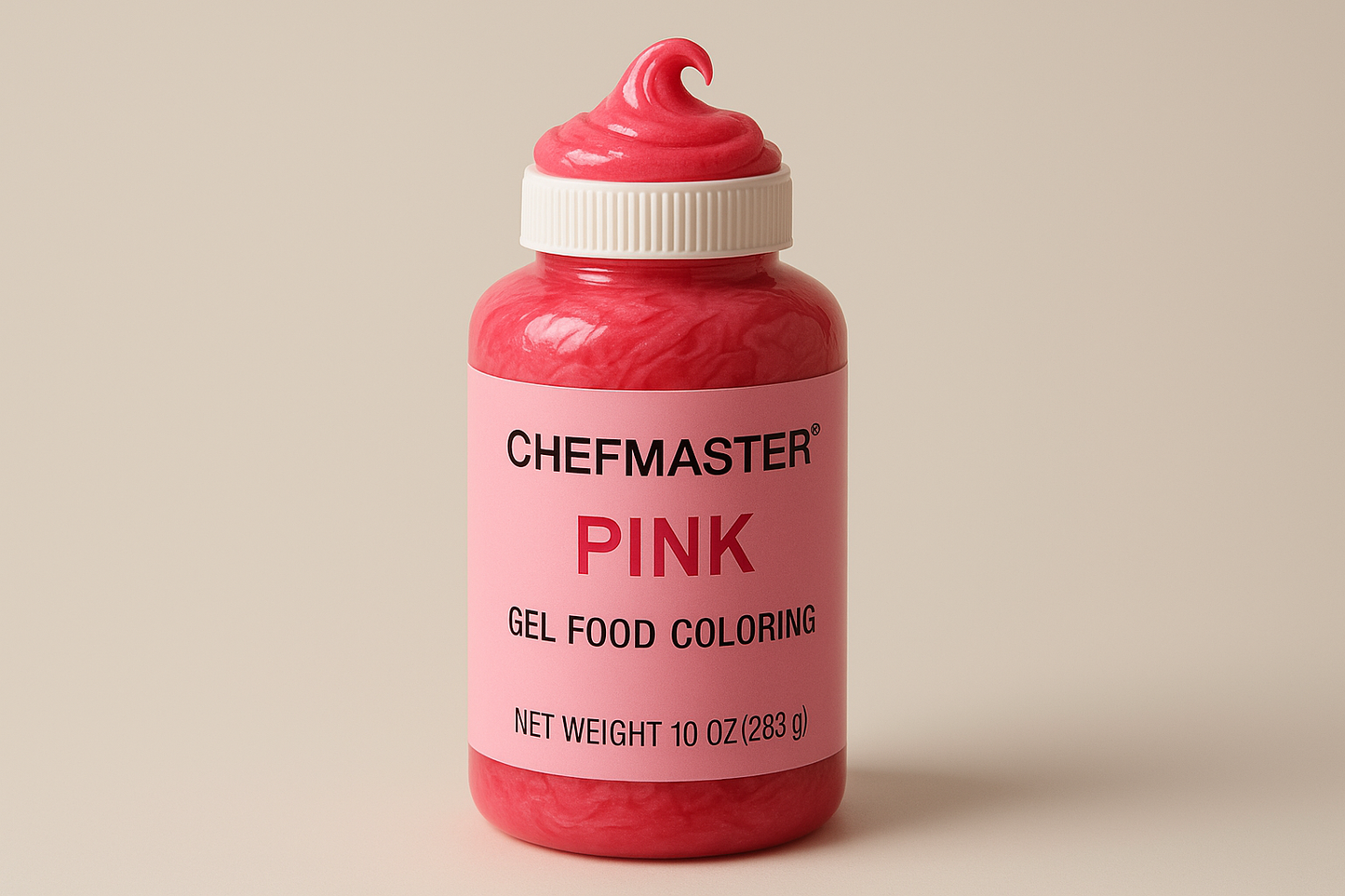 Color rosado gel Chefmaster - Primer plano