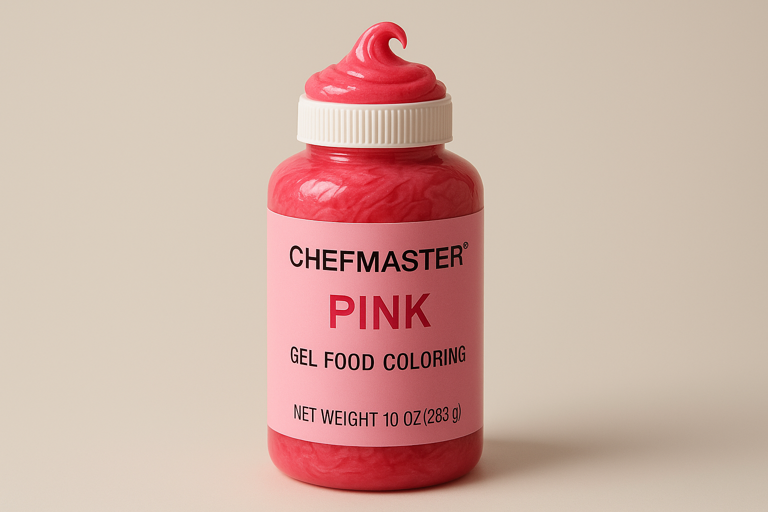 Color rosado gel Chefmaster - Primer plano
