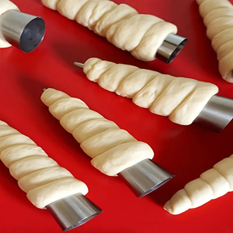 moldes de cuerno de crema de acero inoxidable
