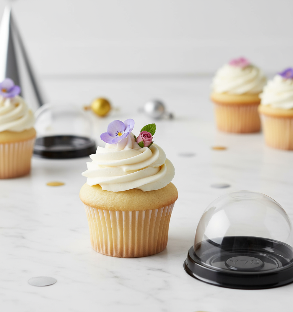 Cupcake con flor
