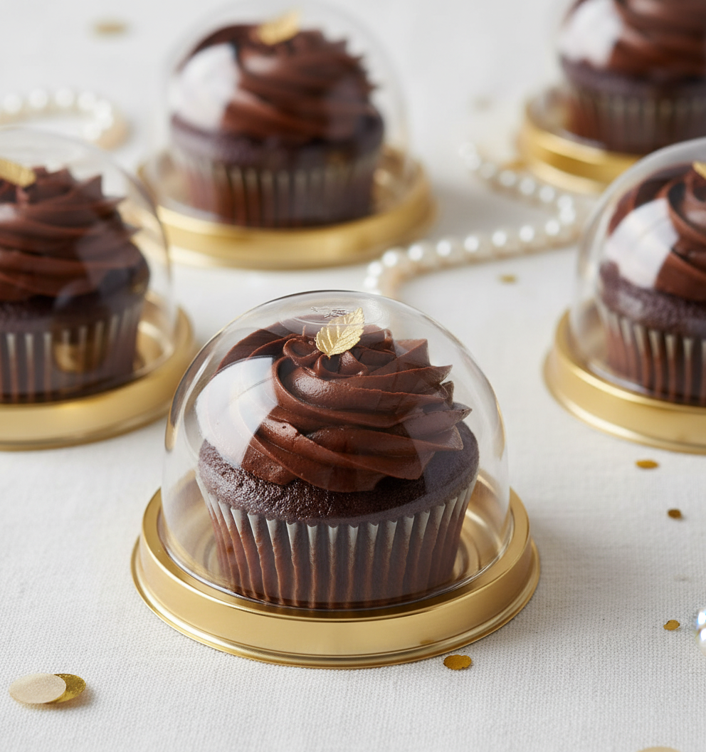 Cupcake de chocolate elegante