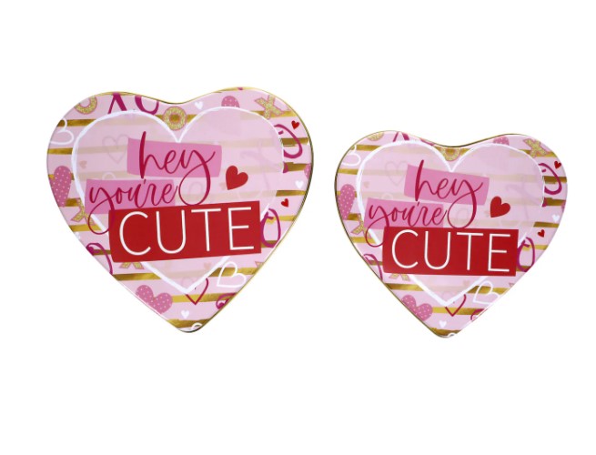 Latas para San Valentin de forma de Corazon