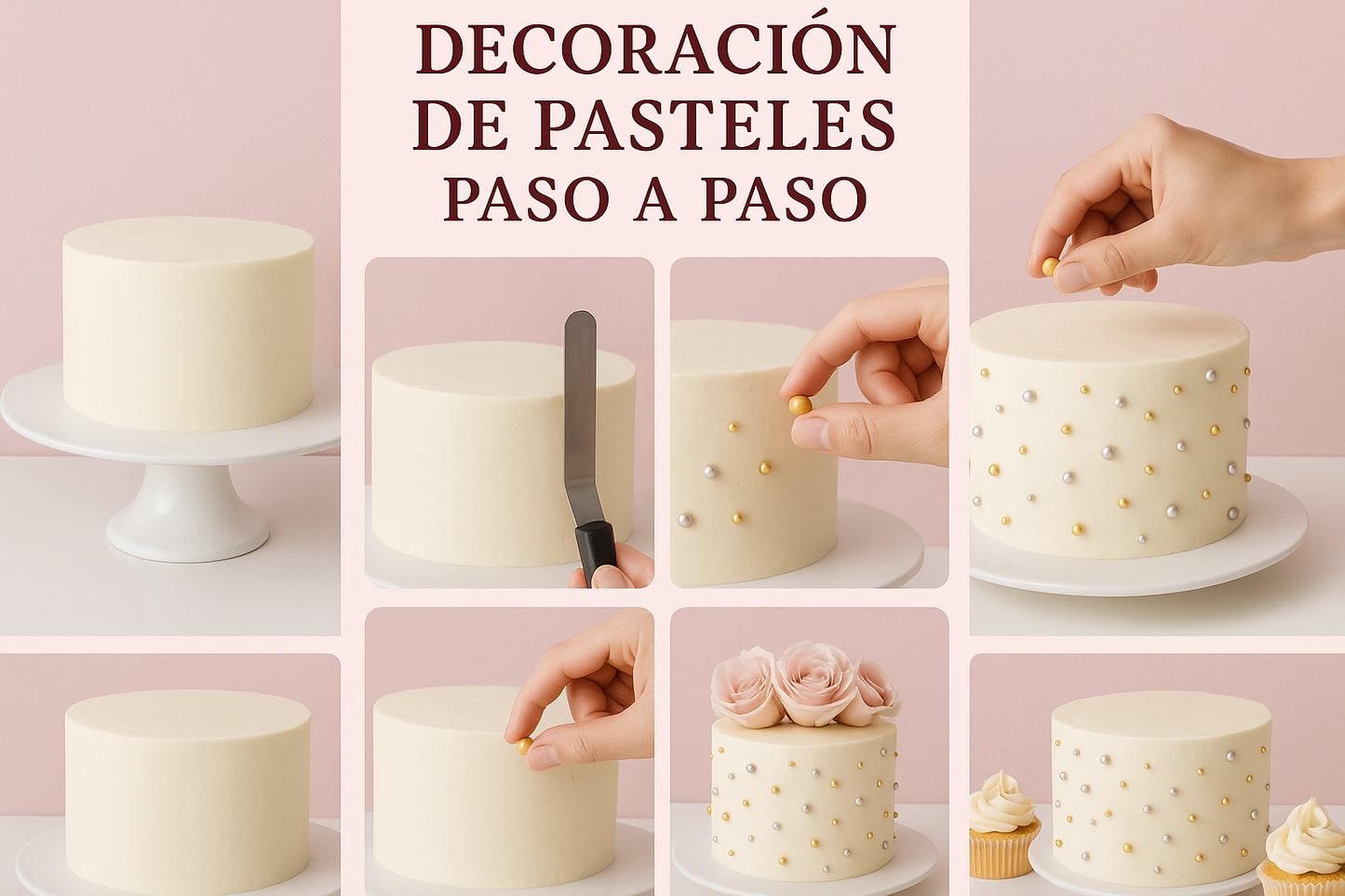 Decoración de pasteles paso a paso - Versión corregida