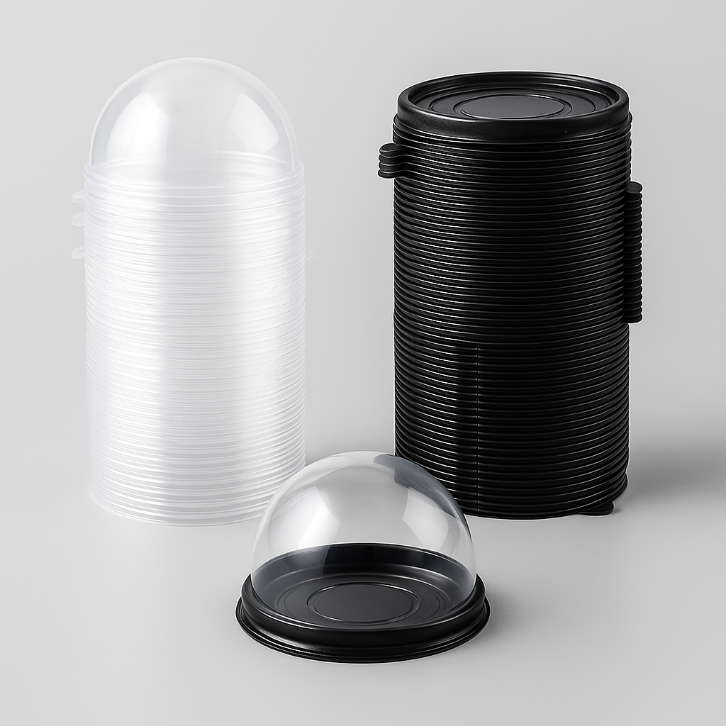 Envases apilados para almacenamiento