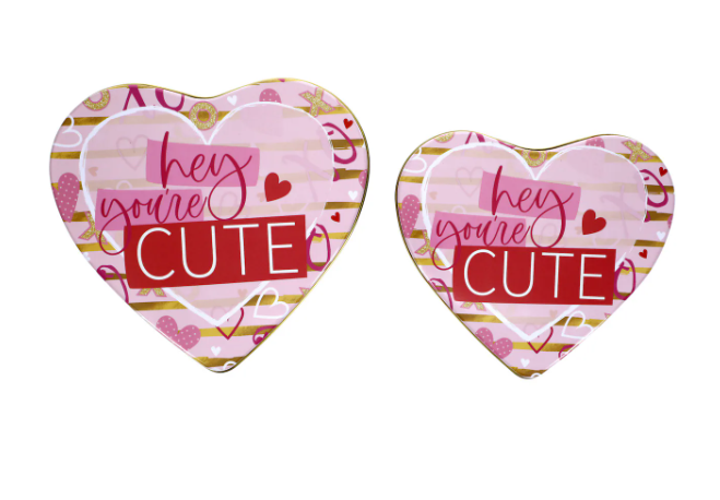 Latas para San Valentin de forma de Corazon