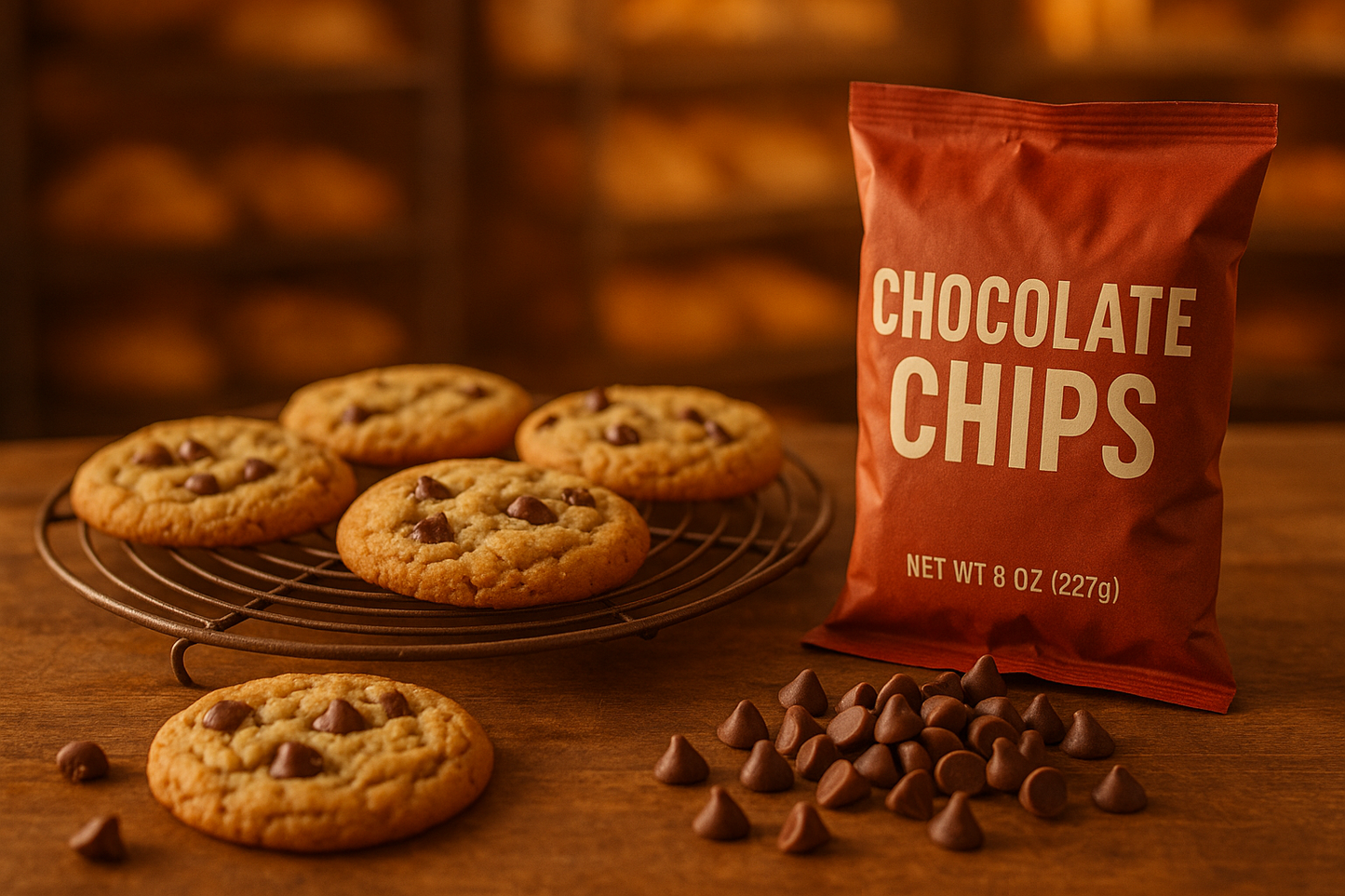 Galletas con chispas de chocolate