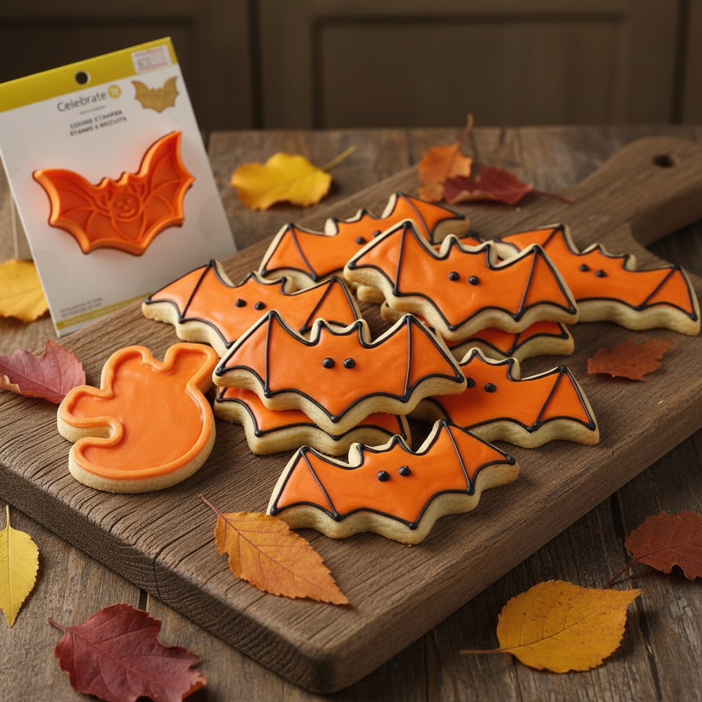 Galletas de murciélago decoradas