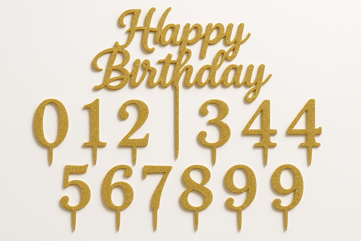 Topper de Happy Birthday y números